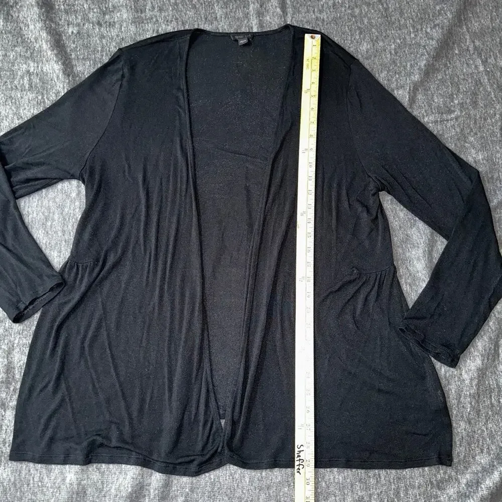 J.JILL Wearever Collection Black Cardigan L Rayon Spandex - Picture 5 of 9